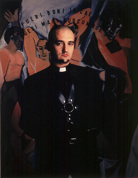 RAFAEL AGREDANO. Pueri boni in caelum eum, pueri mali cuocumque eum, 1994. Serie Retratos del artista como un poquito jesuita. N Edicin 2/2. 80 x 61 cm. (sin marco), 108,5 x 90 x 1,4 cm (con marco). Fotografa en color. Cibachrome