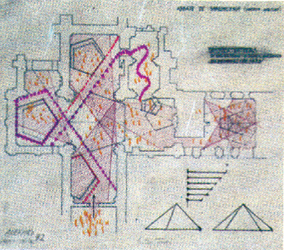 JOSE LUIS ALEXANCO. Sablouceaux, 1972. Dibujo-collage, l�piz de grafito y tinta sobre papel. 16,5 x 19 cm