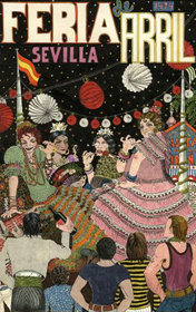 NAZARIO. Ilustracin para la Feria de Arril, 1974. 39 x 26 cm. Dibujo. Lpiz, tinta china, acuarela y rotulador sobre papel